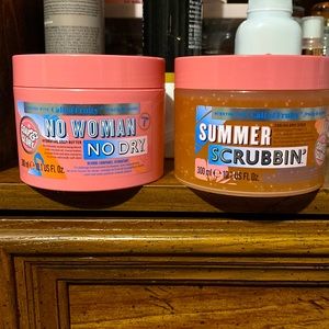 SOAP & GLORY body scrub & body butter set (great condition, almost new)